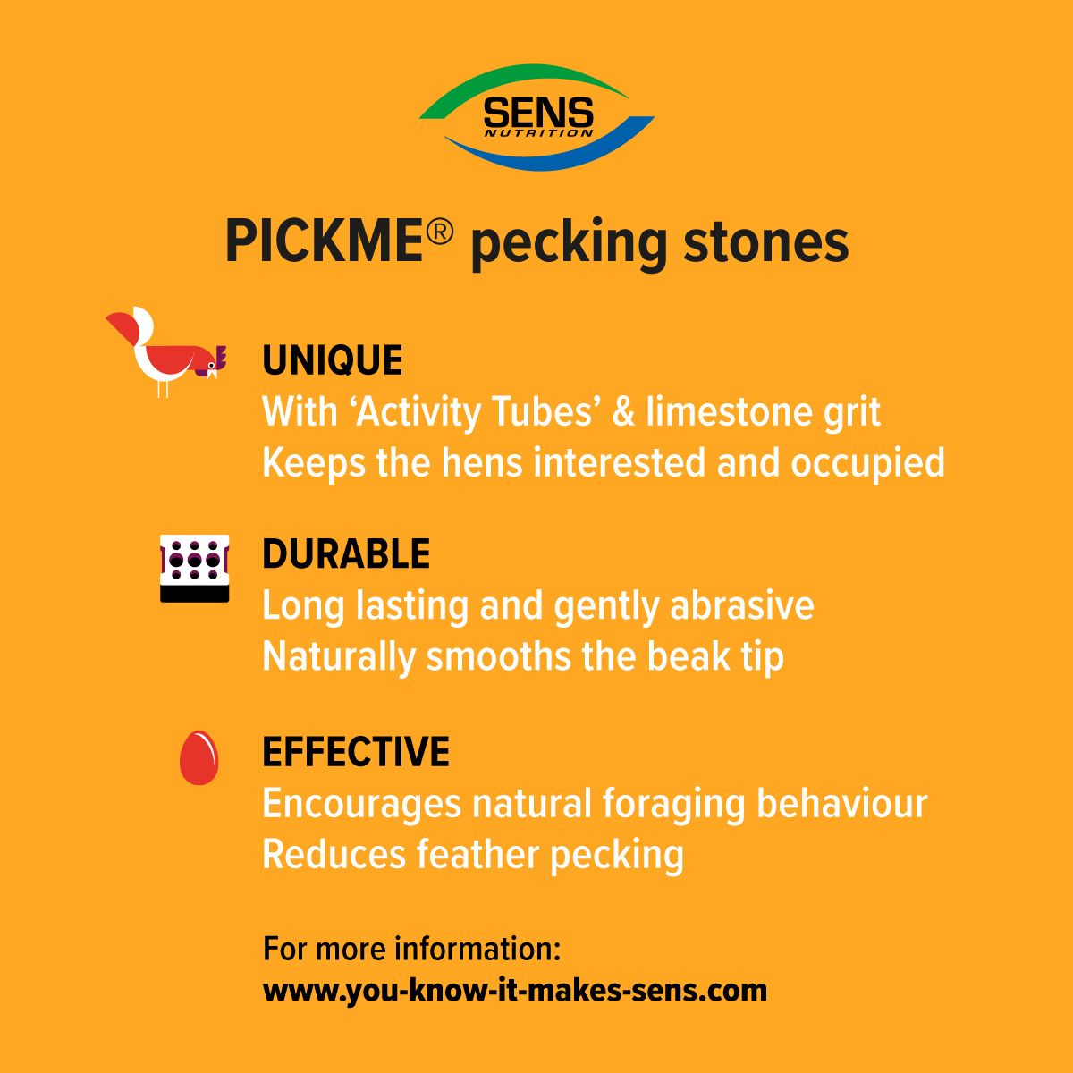 PICKME® pecking stones